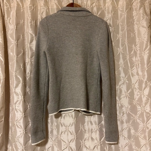 Moth Blakely Gray Floral One Button Knit Cardigan Blazer Jacket Anthropologie - Picture 4 of 13